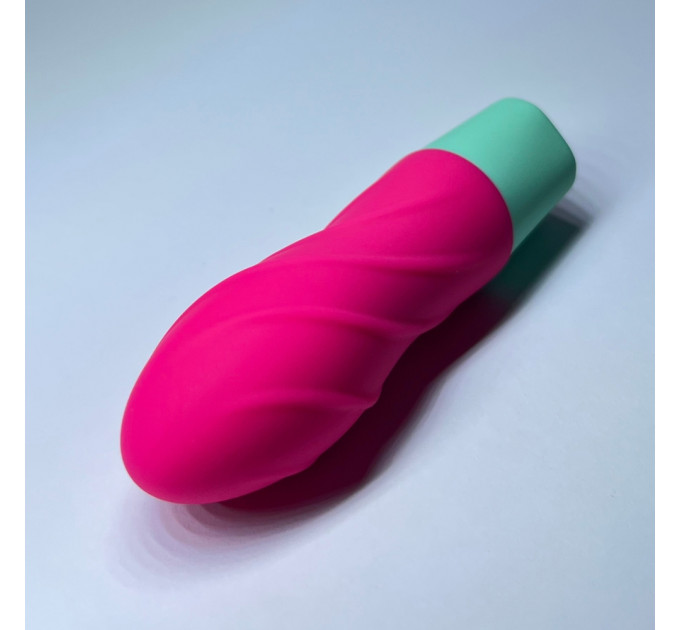 Мини-вибратор с рельефом Passion Play, 10 режимов вибрации, розовый