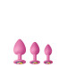 Набор анальных пробок силикон NS Novelties GLAMS SPADES TRAINER KIT PINK