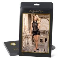 Сукня напівпрозора Star Night з вирізами та відкритою спиною, чорна, XS-M