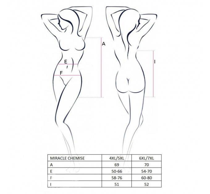 Платье сексуальное с глубоким декольте вечернее Passion MIRACLE CHEMISE розовое, 4XL