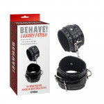 Поножи Chisa Behave! Luxury Fetish с металлической фурнитурой, черные