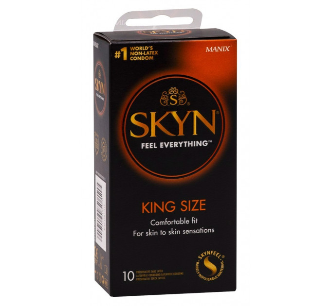 Презервативы без латекса большого размера Manix SKYN King Size, упаковка (цена за пачку, 10 шт)