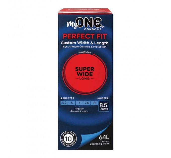 Презервативы большие MyONE Super Wide & Long 64L (цена за упаковку, 10 шт.)