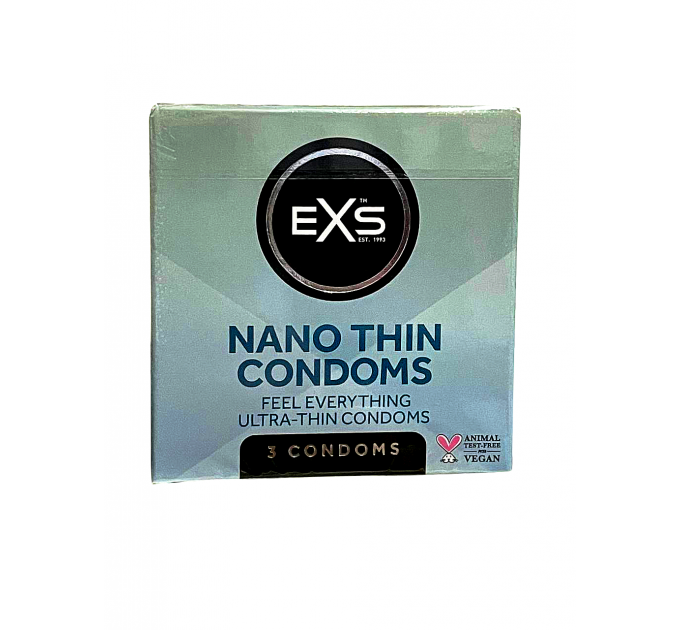 Презервативы ультратонкие EXS Nano Thin латексные (цена за упаковку, 3 шт.)