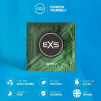 Презервативы королевского размера Exs Jumbo латексные (цена за 5 шт.)