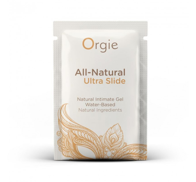САШЕТ/Лубрикант на водній основі ультраковзний ALL-NATURAL Ultra slide, 2 мл Orgie