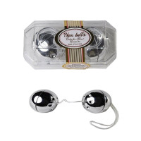 Шарики вагинальные Finger Sleeve Yam Balls со смещенным центром тяжести, серебристые