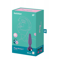 Анальная пробка с двумя моторами Satisfyer Plug-ilicious 1 и управлением с телефона, фиолетовая