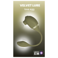 Вакуумный стимулятор клитора с вибрирующим хвостиком для точки G Sweet Em Velvet Lure, зеленый Вакуумный стимулятор клитора с вибрирующим хвостиком для точки G Sweet Em Velvet Lure, зеленый