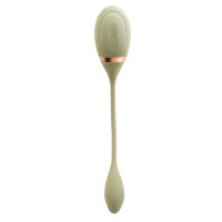 Вакуумный стимулятор клитора с вибрирующим хвостиком для точки G Sweet Em Velvet Lure, зеленый