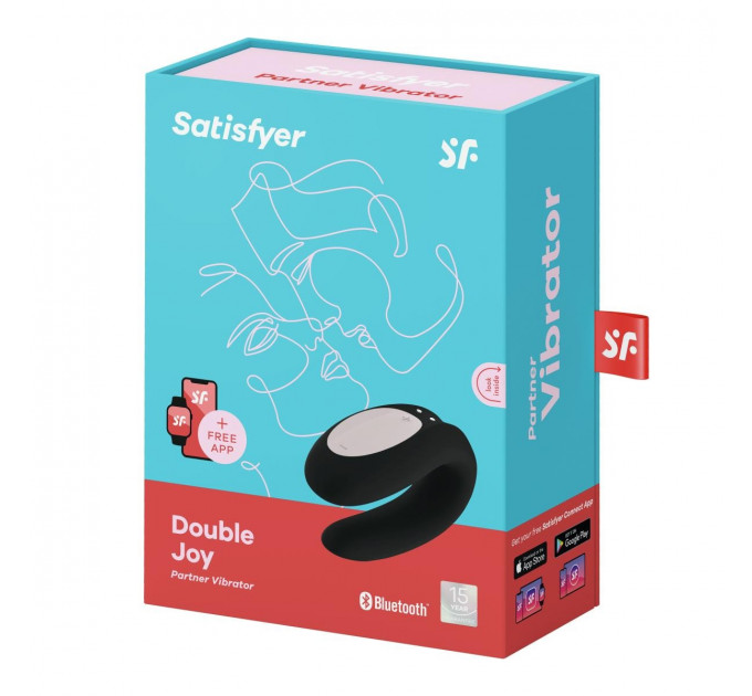 Вібромасажер для пар Satisfyer Double Joy, чорний