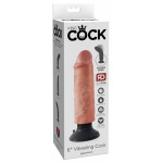 Вибратор реалистичный на присоске King Cock, бежевый