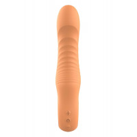 Вібратор ребристий Dream Toys Glam Flexible Ribbed Vibe, помаранчевий