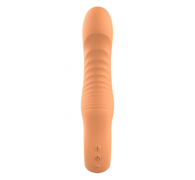 Вібратор ребристий Dream Toys Glam Flexible Ribbed Vibe, помаранчевий