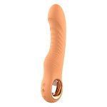 Вібратор ребристий Dream Toys Glam Flexible Ribbed Vibe, помаранчевий