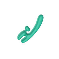 Вибратор в форме буквы ,,Н,, со стимуляцией клитора Chisa Lust Ripple Hreindyri, зеленый