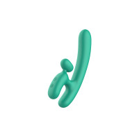 Вибратор в форме буквы ,,Н,, со стимуляцией клитора Chisa Lust Ripple Hreindyri, зеленый