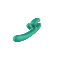 Вибратор в форме буквы ,,Н,, со стимуляцией клитора Chisa Lust Ripple Hreindyri, зеленый