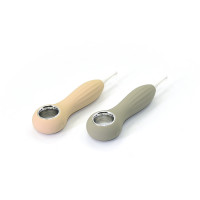 Вібратор точковий з насадками Sweet Em для клітора, бежевий, 14.5 см