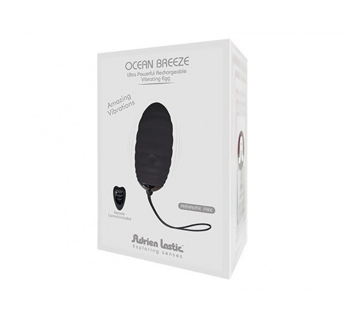 Виброяйцо Adrien Lastic Ocean Breeze 2.0 с пультом управления, черное