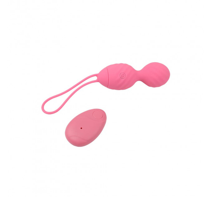 Виброяйцо с пультом управления Chisa M-mello Ridged Vibrating Bullet, розовый