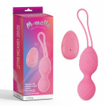 Виброяйцо с пультом управления Chisa M-mello Ridged Vibrating Bullet, розовый