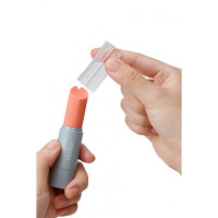 Вибропуля в виде помады Iroha Stick Tenga, медицинский силикон, оранжевая с серым