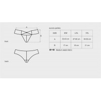 Трусики сині Obsessive Auroria Panties L / XL