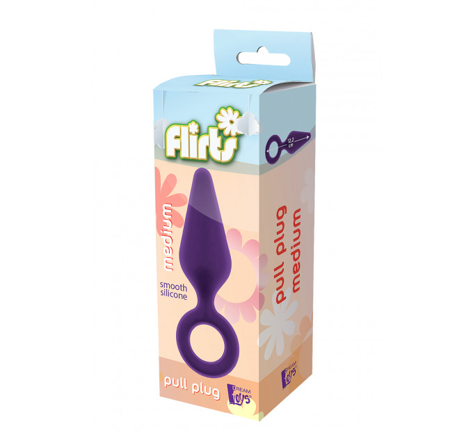 Анальная пробка Dream Toys FLIRTS PULL PLUG MEDIUM PURPLE