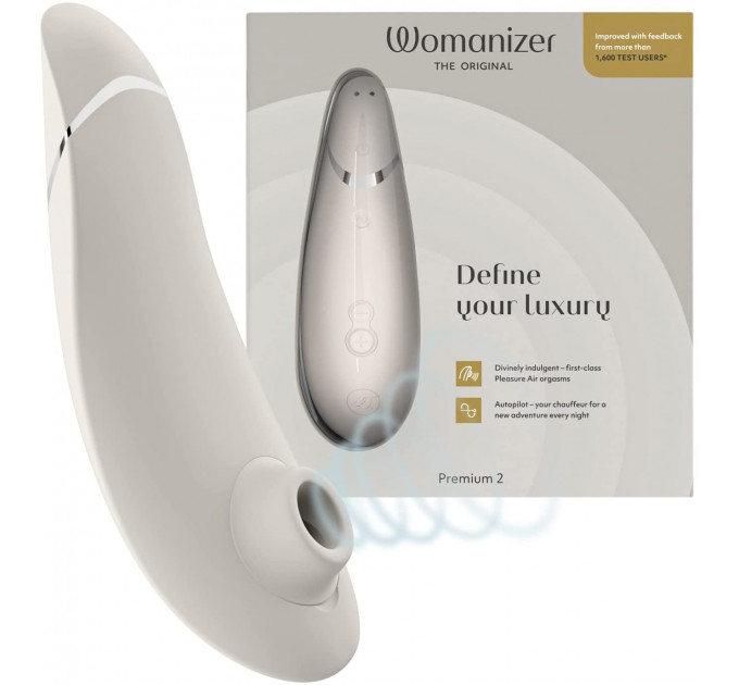 Вакуумний кліторальний стимулятор Womanizer Premium 2 Gray