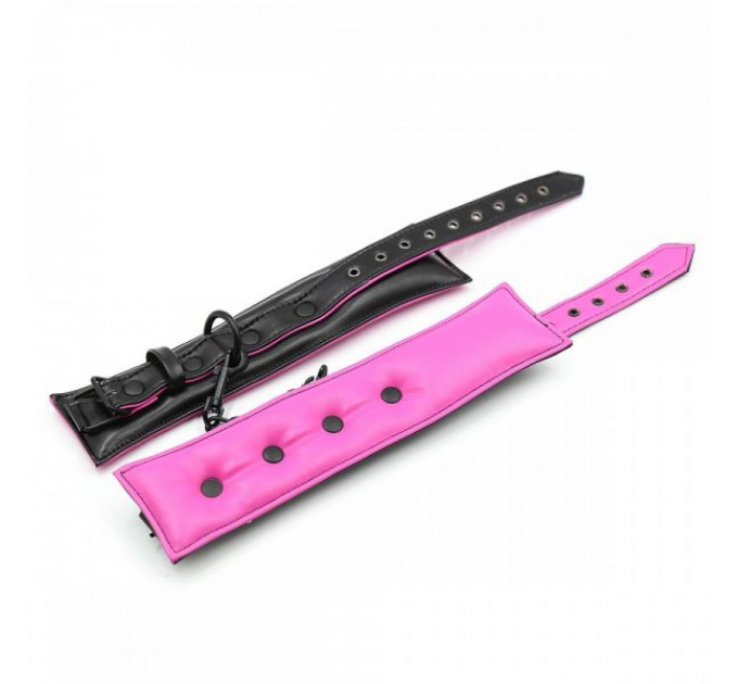 Наручники мягкие Luxury Fetish Black&Pink Hands
