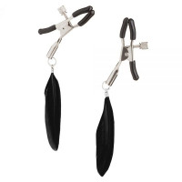 Затискачі на соски Lucky Bay Nipple play Пір'ячко, чорний