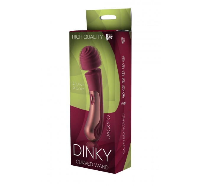 Вибратор микрофон Dream Toys Dinky Curved Wand Jacky O бордовый