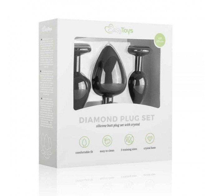 Набір анальних пробок Anal Diamond plug, Black