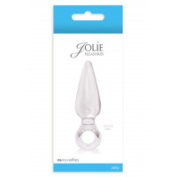 Анальна пробка із стоппером у вигляді кільця NS Novelties Jolie Pleasures Jelly Plug, прозорий, Mini