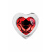 Анальная пробка стеклянная размер M ADAM ET EVE RED HEART GEM GLASS PLUG MEDIUM