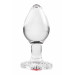 Анальная пробка стеклянная размер M ADAM ET EVE RED HEART GEM GLASS PLUG MEDIUM