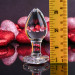 Анальная пробка стеклянная размер M ADAM ET EVE RED HEART GEM GLASS PLUG MEDIUM
