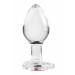Анальная пробка стеклянная размер M ADAM ET EVE RED HEART GEM GLASS PLUG MEDIUM