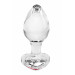 Анальная пробка стеклянная размер M ADAM ET EVE RED HEART GEM GLASS PLUG MEDIUM