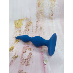 Анальная пробка волна Loveshop Blue 12.5 см*3 см