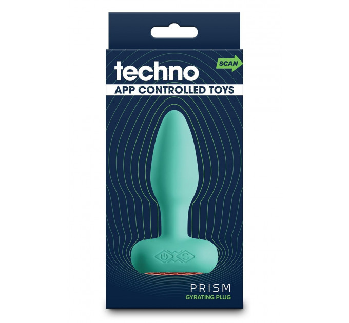 Анальная смарт вибро-пробка со стопером NS Novelties Techno Prism зеленая