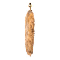 Анальна пробка з хвостиком песець S Довжина 40 см Fox Tail Plug Easy Toys