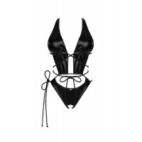 Боди виниловое Obsessive Cordellis crotchless teddy O/S