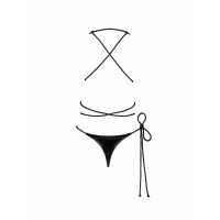 Боди виниловое Obsessive Cordellis crotchless teddy O/S