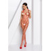 Бодистокинг крупная сетка Passion BS091 red, S/L