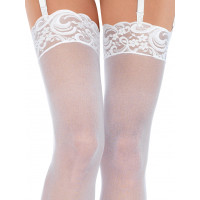 Чулки белые Sheer Stockings O/S