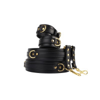 Комплект манжетів на зап'ястя та стегна Chisa BEHAVE! Luxury Fetish чорний