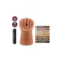 Мастурбатор реалістичний Blush M For Men Julieta з кулею, що вібрує, бежевий