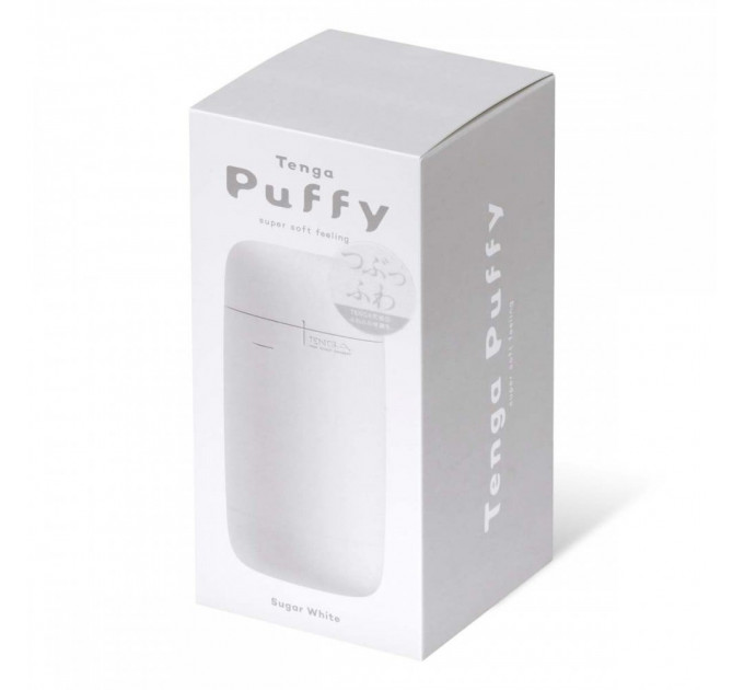 Мастурбатор нереалистичный Tenga Puffy Sugar White, рельефный, белый